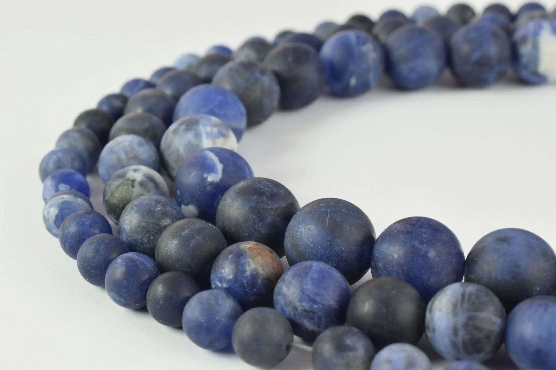 6mm/8mm/10mm Matte Sodalite Beads, Round 15" inch strand /Gems/Cabochons Beads/Wholesale/Craft Tools/Loose Beads Round Craft supplies - BeadsFindingDepot