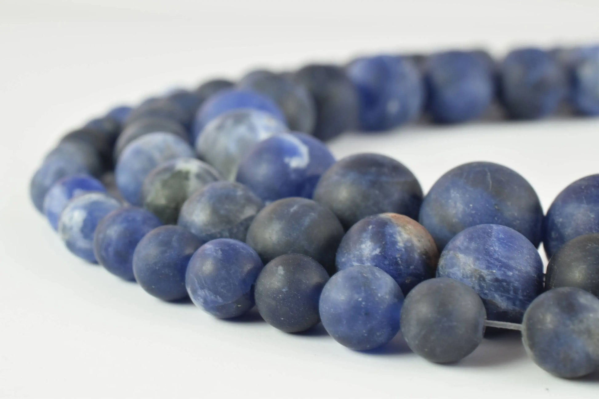 6mm/8mm/10mm Matte Sodalite Beads, Round 15" inch strand /Gems/Cabochons Beads/Wholesale/Craft Tools/Loose Beads Round Craft supplies - BeadsFindingDepot