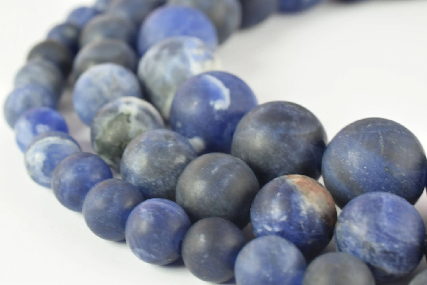 6mm/8mm/10mm Matte Sodalite Beads, Round 15" inch strand /Gems/Cabochons Beads/Wholesale/Craft Tools/Loose Beads Round Craft supplies - BeadsFindingDepot