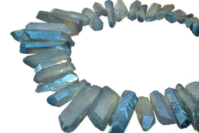 Matte Light Blue Crystal Quartz Gemstone Beads Mix Sizes Beads Natural healing stone chakra stones for Jewelry Making Item# 789222068127 - BeadsFindingDepot