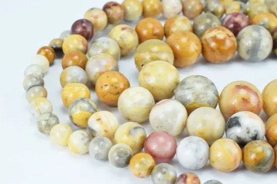 Natural Blue Sky Jasper Gemstone Beads Gemstone Round Beads 6mm,8mm,10mm,12mm Natural Stones Beads Healing chakra stones Jewelry Making - BeadsFindingDepot