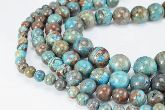 Natural Blue Sky Jasper Gemstone Beads Gemstone Round Beads 6mm,8mm,10mm,12mm Natural Stones Beads Healing chakra stones Jewelry Making - BeadsFindingDepot