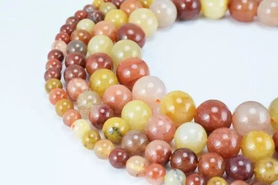 Natural Golden Wire Jade Gemstone Beads Gemstone Round Beads 6mm,8mm,10mm,12mm Natural Stones Beads Healing chakra stones for Jewelry Making - BeadsFindingDepot