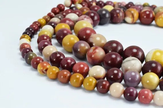 Natural Mookaite Jasper Gemstone Beads, Gemstone Round 6mm,8mm,10mm,12mm Natural Stones Beads Healing stone chakra stones for Jewelry Making - BeadsFindingDepot