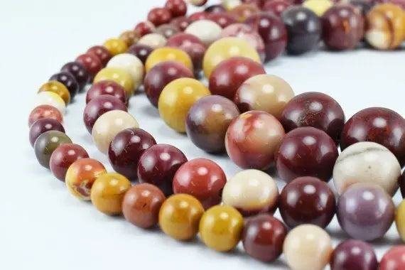 Natural Mookaite Jasper Gemstone Beads, Gemstone Round 6mm,8mm,10mm,12mm Natural Stones Beads Healing stone chakra stones for Jewelry Making - BeadsFindingDepot