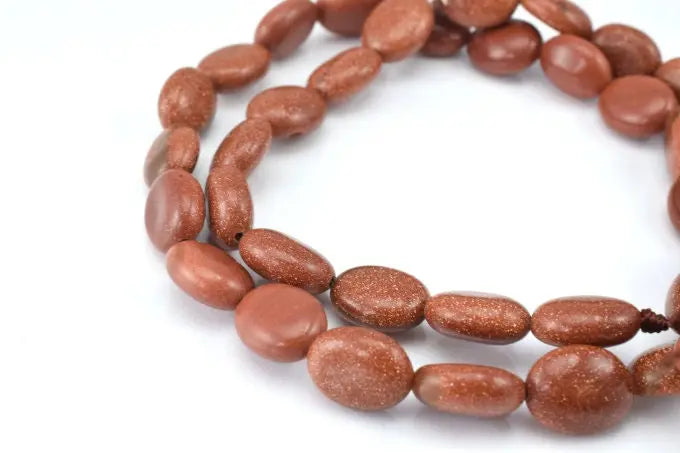 Oval Sandstone Beads 8x10mm loose Beads birthstone Beads for jewelry making - BeadsFindingDepot