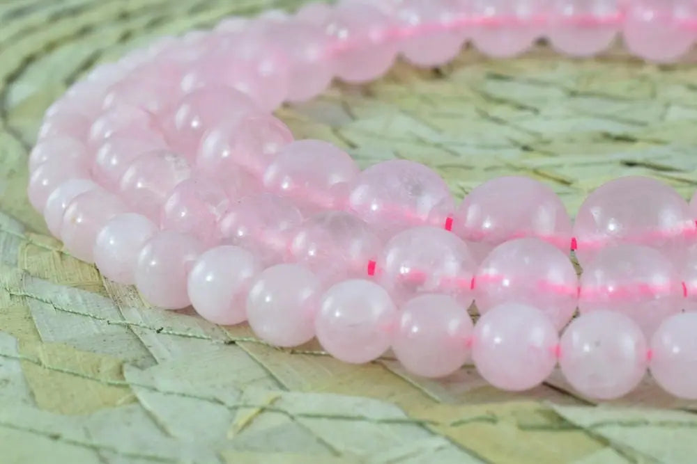 Pink Rose Quartz Beads Natural Gemstone Beads for Jewelry 4mm to 12mm - BeadsFindingDepot