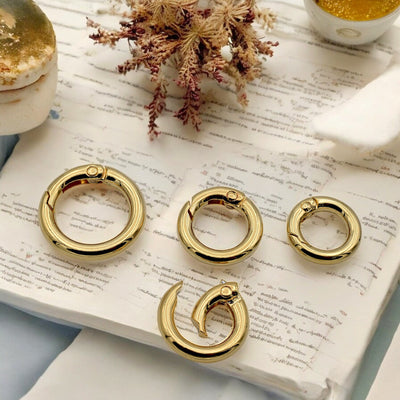 Gold Swivel Round Spring Clasp