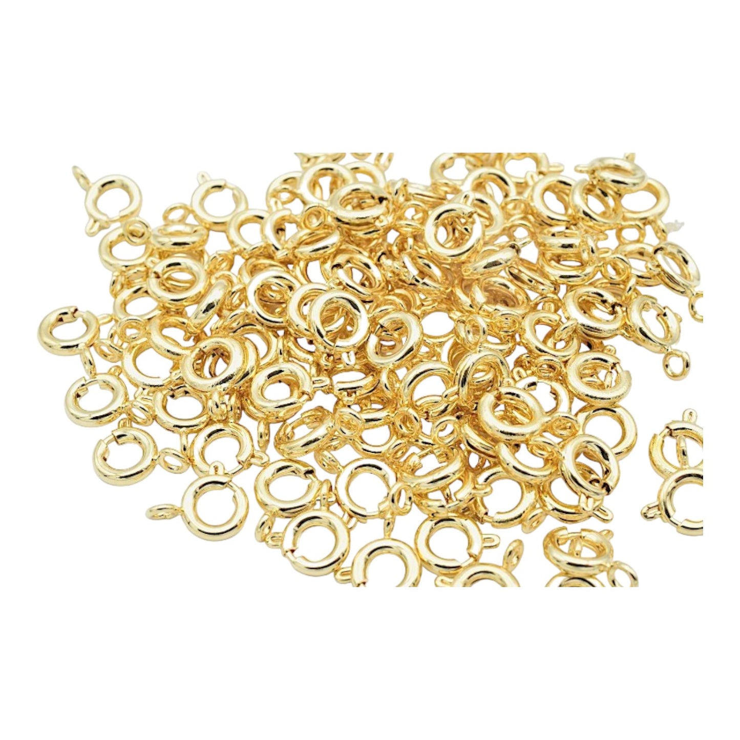 Gold Filled Round Spring Clasp 14k - Sizes 5mm, 6mm, 12mm for Jewelry Making BeadsFindingDepot