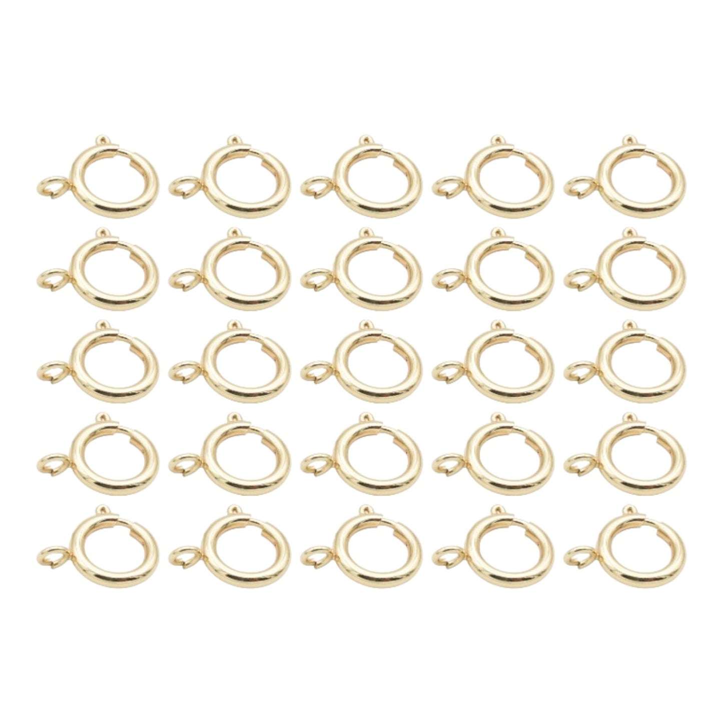 Gold Filled Round Spring Clasp 14k - Sizes 5mm, 6mm, 12mm for Jewelry Making BeadsFindingDepot