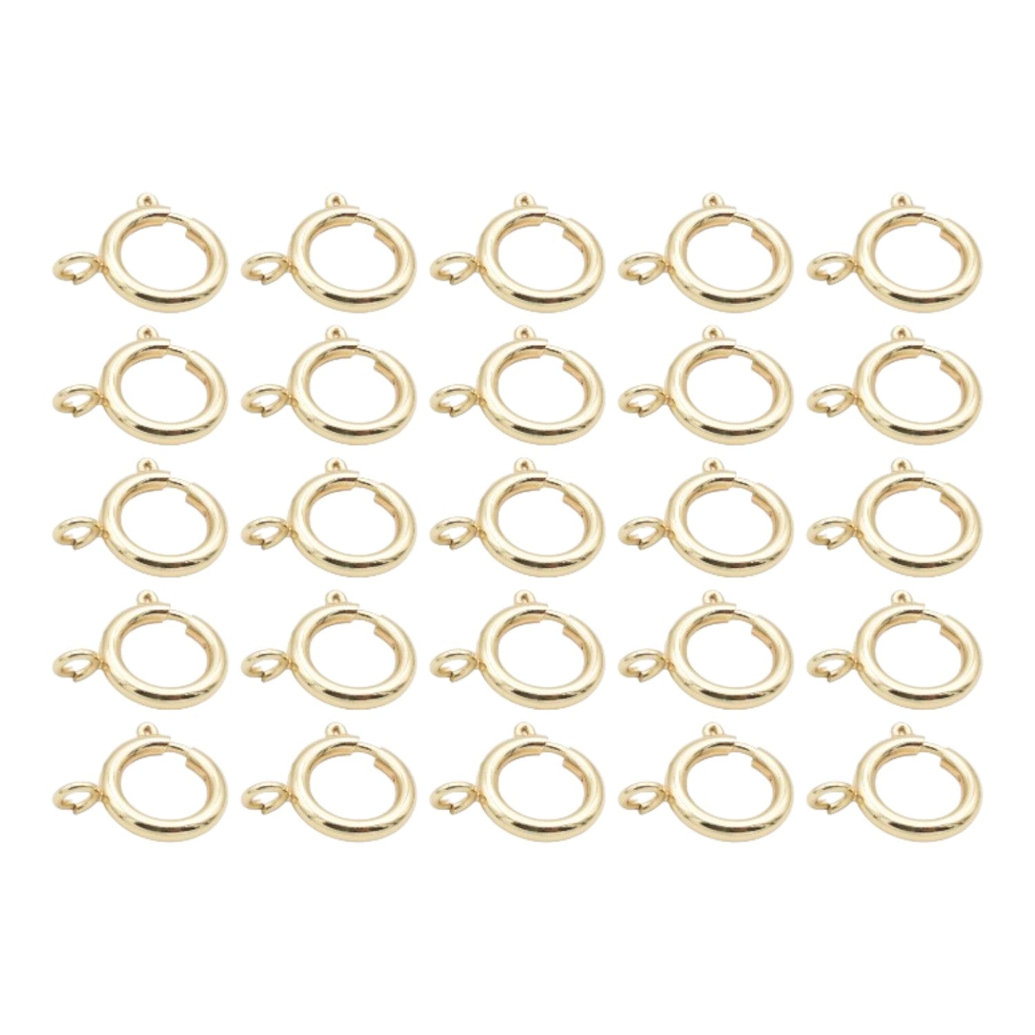 Gold Filled Round Spring Clasp 14k - Sizes 5mm, 6mm, 12mm for Jewelry Making BeadsFindingDepot