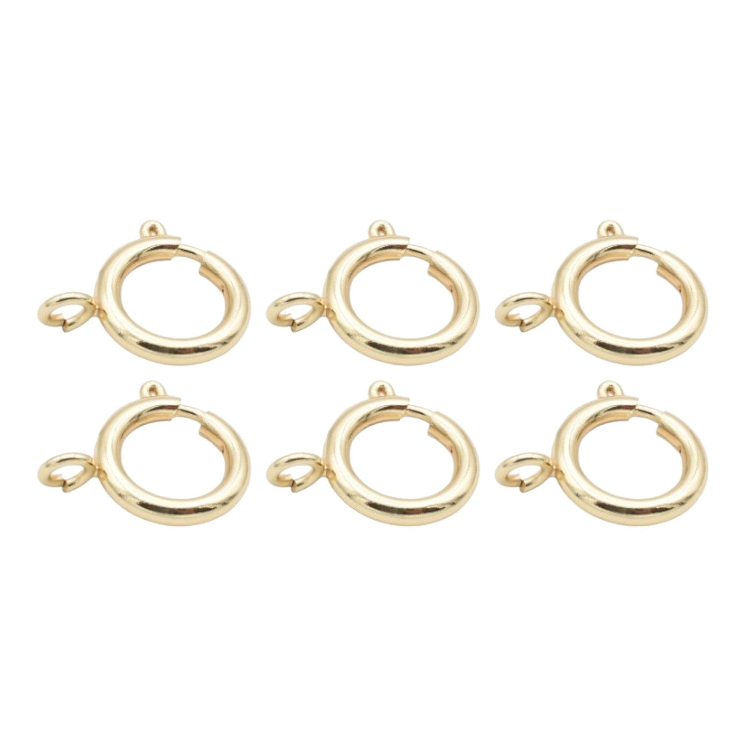 Gold Filled Round Spring Clasp 14k - Sizes 5mm, 6mm, 12mm for Jewelry Making BeadsFindingDepot