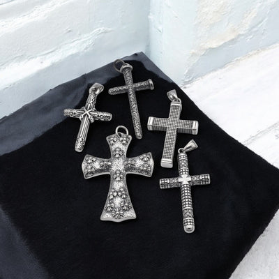Stainless Steel Cross Pendants for Jewelry Making | Durable & Engraveable