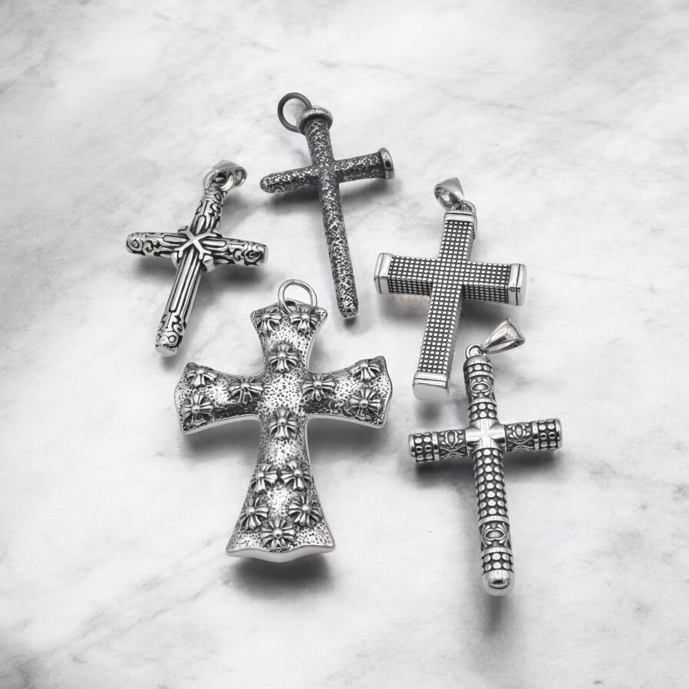 Stainless Steel Cross Pendants for Jewelry Making | Durable & Engraveable