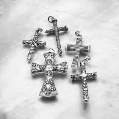 Stainless Steel Cross Pendants for Jewelry Making | Durable & Engraveable