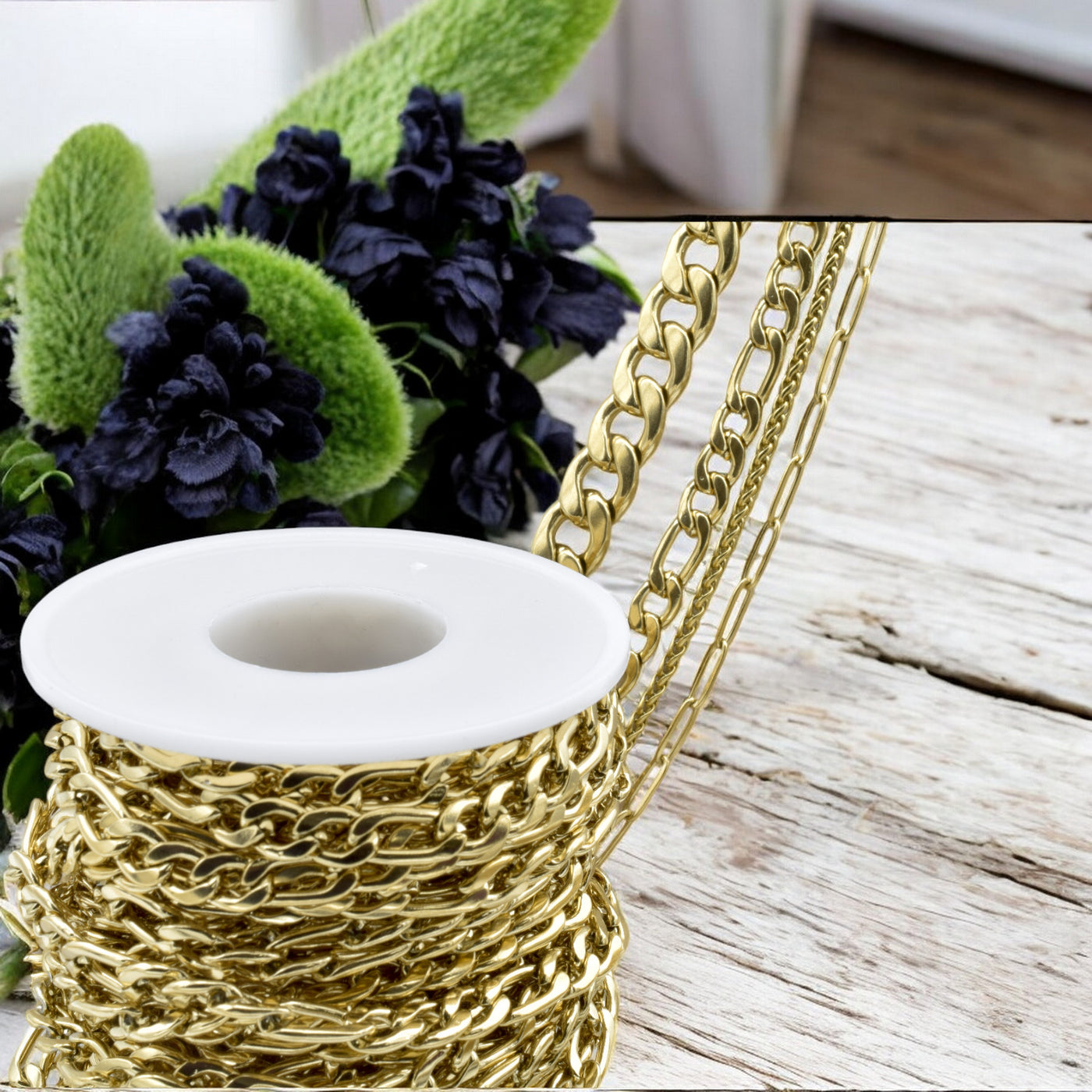 Stainless Steel Gold-Filled Look Chains - Sophisticated Jewelry for Any Outfit