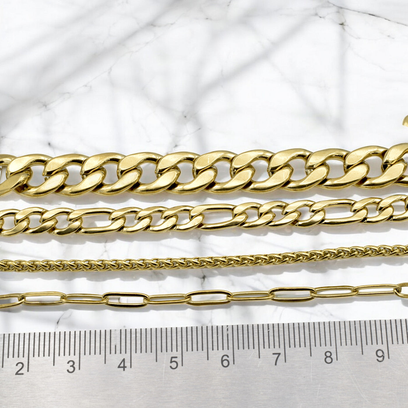Stainless Steel Gold-Filled Look Chains - Sophisticated Jewelry for Any Outfit