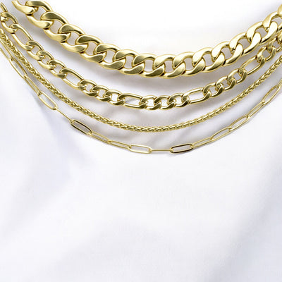 Stainless Steel Gold-Filled Look Chains - Sophisticated Jewelry for Any Outfit