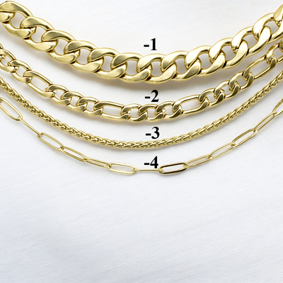 Stainless Steel Gold-Filled Look Chains - Sophisticated Jewelry for Any Outfit