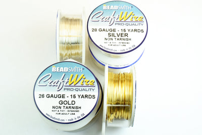 Wire Wrapping Tarnish Resistant , 1 Roll Gold/Silver Beadsmith Copper Wire Craft Wires (18, 20, 22, 24, 26, 28 Gauges)