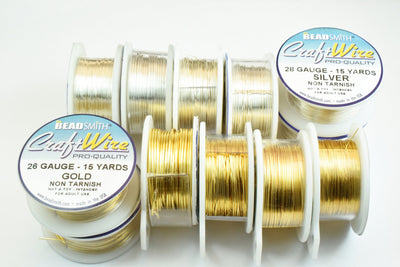 Wire Wrapping Tarnish Resistant , 1 Roll Gold/Silver Beadsmith Copper Wire Craft Wires (18, 20, 22, 24, 26, 28 Gauges)