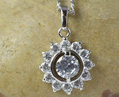 White Gold Filled Look, Rhodium Pendants With CZ Cubic Zirconia For- RP09, RP12, RP17, RP32, RP43