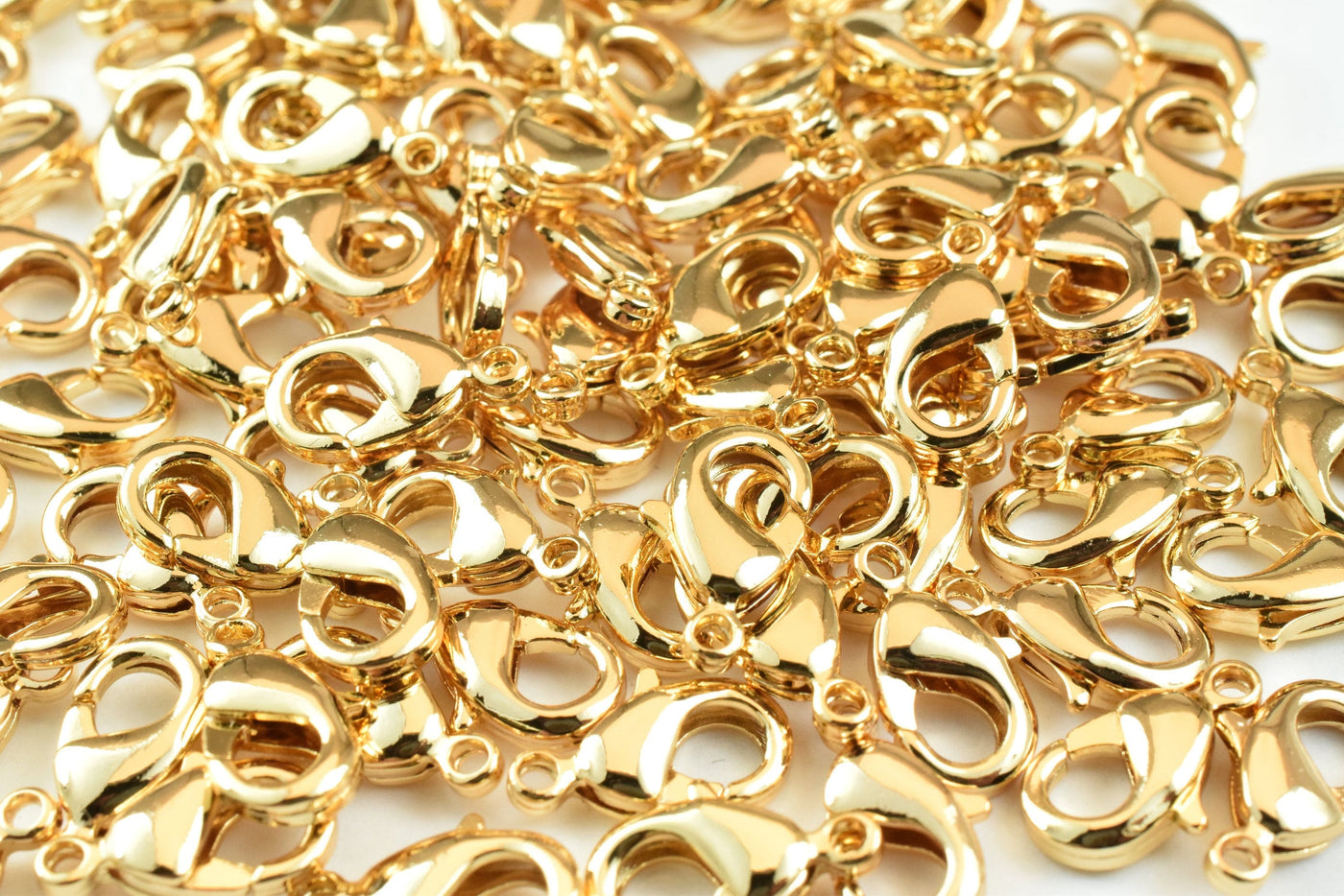 10 PCs 18K/14K Gold Filled Look, Lobster Clasp Sizes, 8x4mm, 9x5mm, 12x7mm, 14x8mm, 15x10mm Gold Filled Findings Beads Jewelry USA Seller