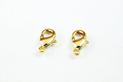 10 PCs 18K/14K Gold Filled Look, Lobster Clasp Sizes, 8x4mm, 9x5mm, 12x7mm, 14x8mm, 15x10mm Gold Filled Findings Beads Jewelry USA Seller
