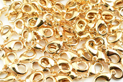10 PCs 18K/14K Gold Filled Look, Lobster Clasp Sizes, 8x4mm, 9x5mm, 12x7mm, 14x8mm, 15x10mm Gold Filled Findings Beads Jewelry USA Seller