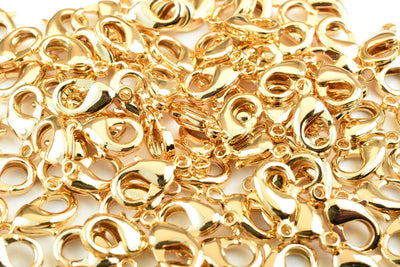 10 PCs 18K/14K Gold Filled Look, Lobster Clasp Sizes, 8x4mm, 9x5mm, 12x7mm, 14x8mm, 15x10mm Gold Filled Findings Beads Jewelry USA Seller