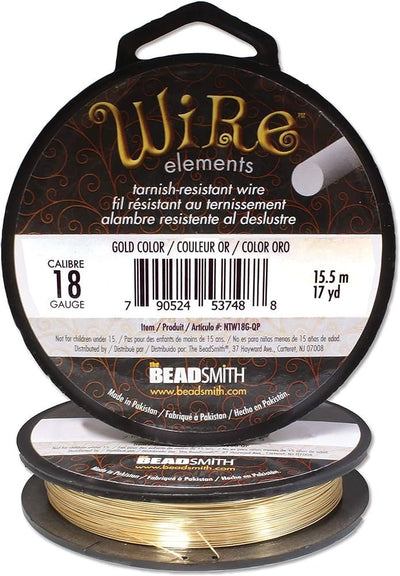 Wire Wrapping Tarnish Resistant , 1 Roll Gold/Silver Beadsmith Copper Wire Craft Wires (18, 20, 22, 24, 26, 28 Gauges)
