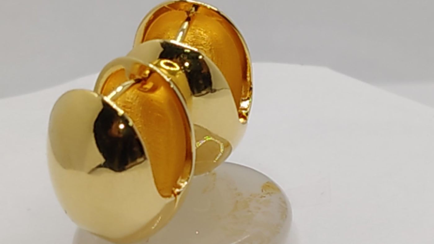 Bold Gold-Filled Dome Earrings – Classic Elegance for Every Occasion