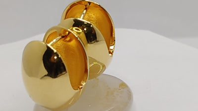 Bold Gold-Filled Dome Earrings – Classic Elegance for Every Occasion