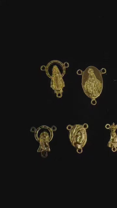 Gold Rosary Center - 12pcs for Jewelry & Rosary Making