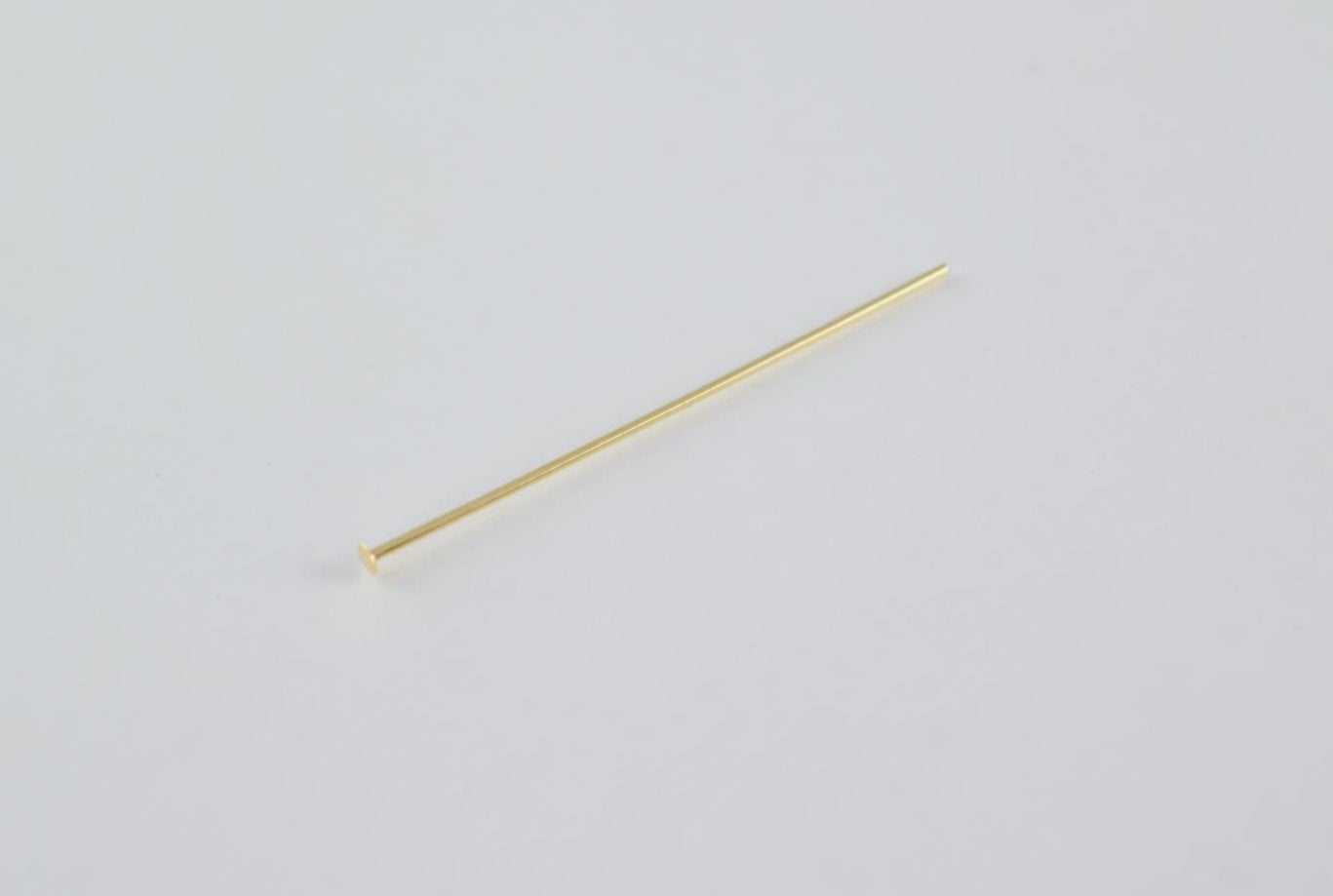 2" Inch Flat Head Pin Gold Filled EP 14k 50mm thickness 1mm GF6109 BeadsFindingDepot