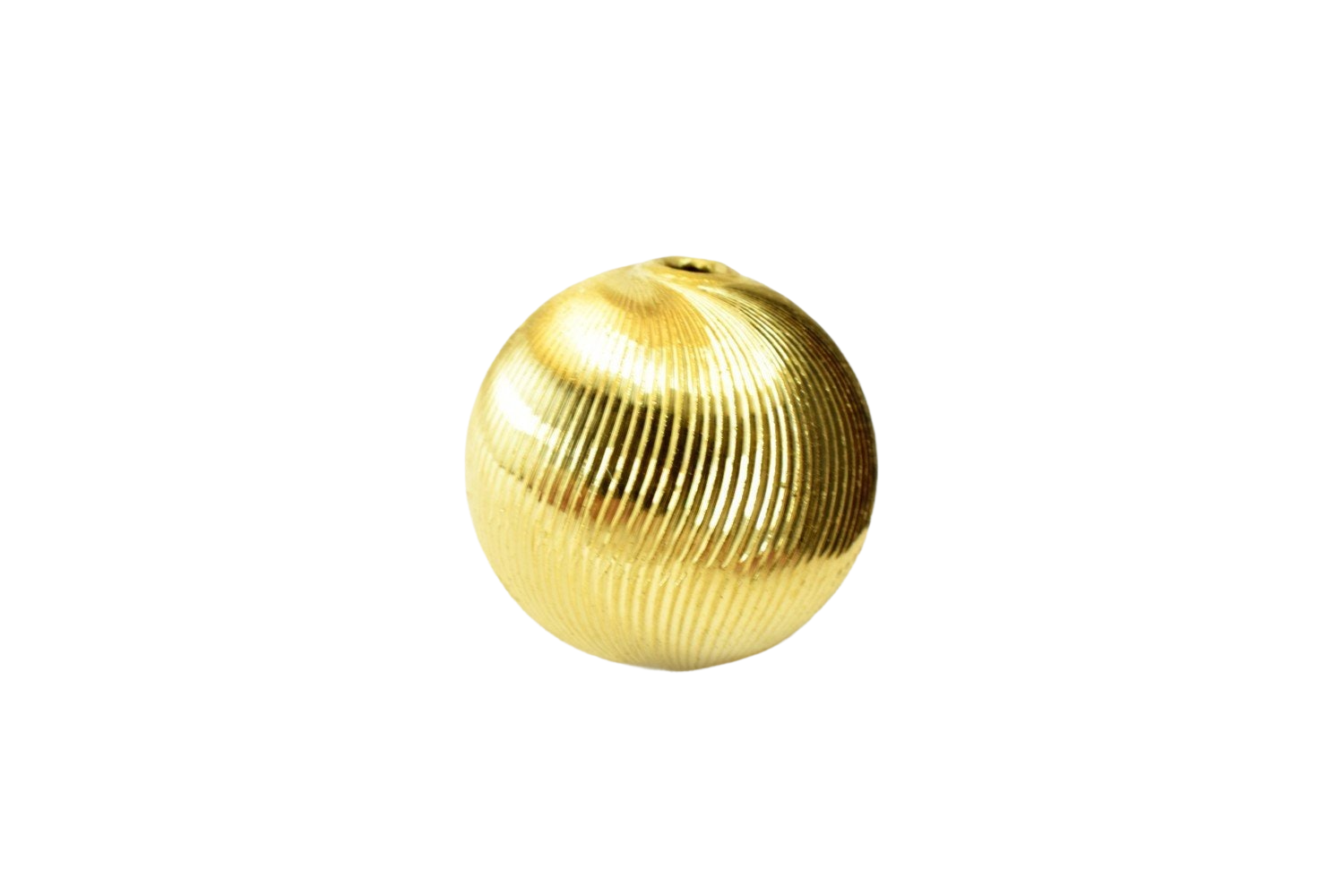 Textured gold bead for jewelry making.