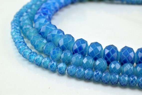 Glass Donut Rondelle Faceted Beads for Jewelry, Decoration, Chandelier 3x4mm, 4x6mm and 6x8mm. 3 Sizes Group 60 PCs each Item#789222042714