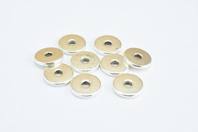 Silver Alloy Spacer Beads Size 8x1mm Hole Opening Size 2mm for Jewelry Making Item# ZN61791