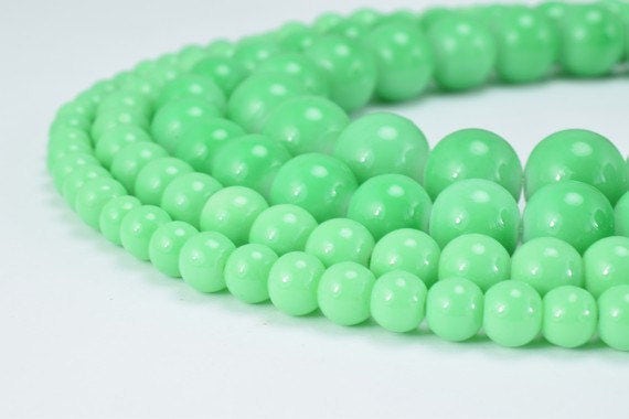 Green Glass Beads Round 6mm/8mm/10mm/12mm Shine Round Beads For Jewelry Making Item#789222045142