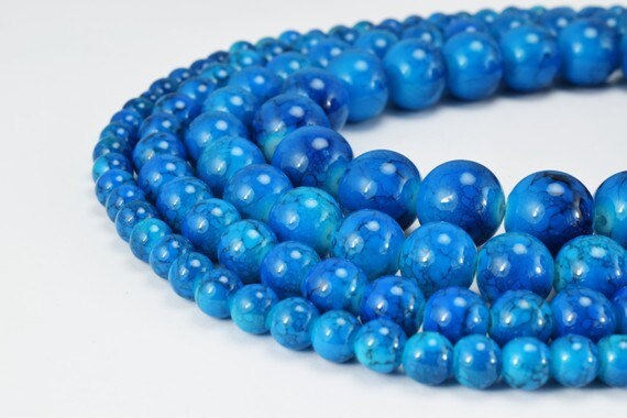 Two Tone Dark Blue Glass Beads Round 6mm/8mm/10mm/12mm Shine Round Beads For Jewelry Making Item#789222045166
