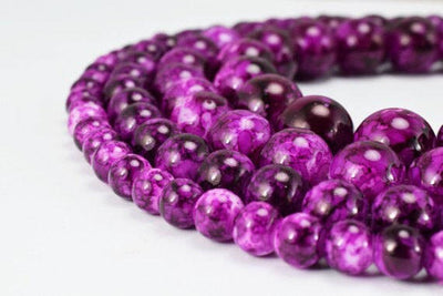 Two Tone Dark Purple Glass Beads Round 6mm/8mm/10mm/12mm Shine Round Beads For Jewelry Making Item#789222045180