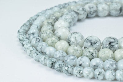 Two Tone White Black Glass Beads Round 6mm/8mm/10mm/12mm Shine Round Beads For Jewelry Making Item#789222045210