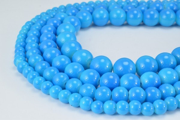 Light Blue Glass Beads Round 6mm/8mm/10mm/12mm Shine Round Beads For Jewelry Making Item#789222045333