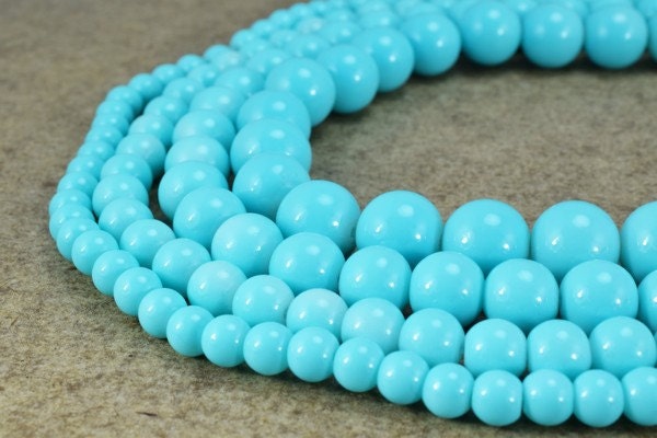 Sea Blue Green Glass Beads Round 6mm/8mm/10mm/12mm Shine Round Beads For Jewelry Making Item#789222045258