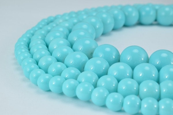 Sea Blue Green Glass Beads Round 6mm/8mm/10mm/12mm Shine Round Beads For Jewelry Making Item#789222045258