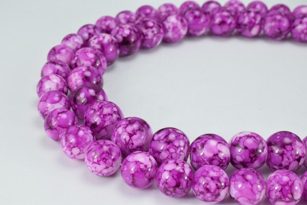 Two Tone Light Purple Glass Beads Round 10mm/12mm Shine Round Beads For Jewelry Making Item#789222045289