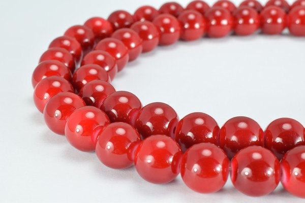 Red Glass Beads Round 12mm Shine Round Beads For Jewelry Making Item #789222045746