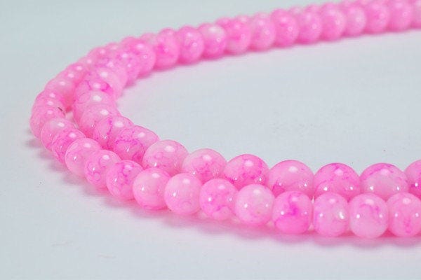 Two Tone Purple Pink Glass Beads Round 6mm/8mm Shine Round Beads For Jewelry Making Item#789222045722