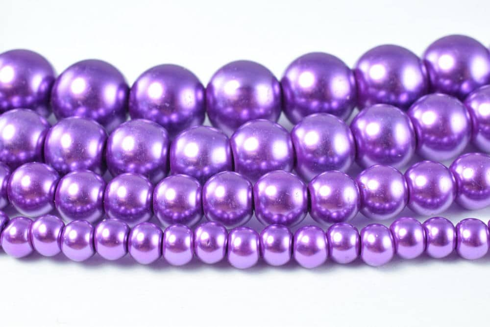 Glass Pearl Beads Purple Size 4mm/6mm/8mm/10mm Shine Round Ball Beads for Jewelry Making Item#789222046408