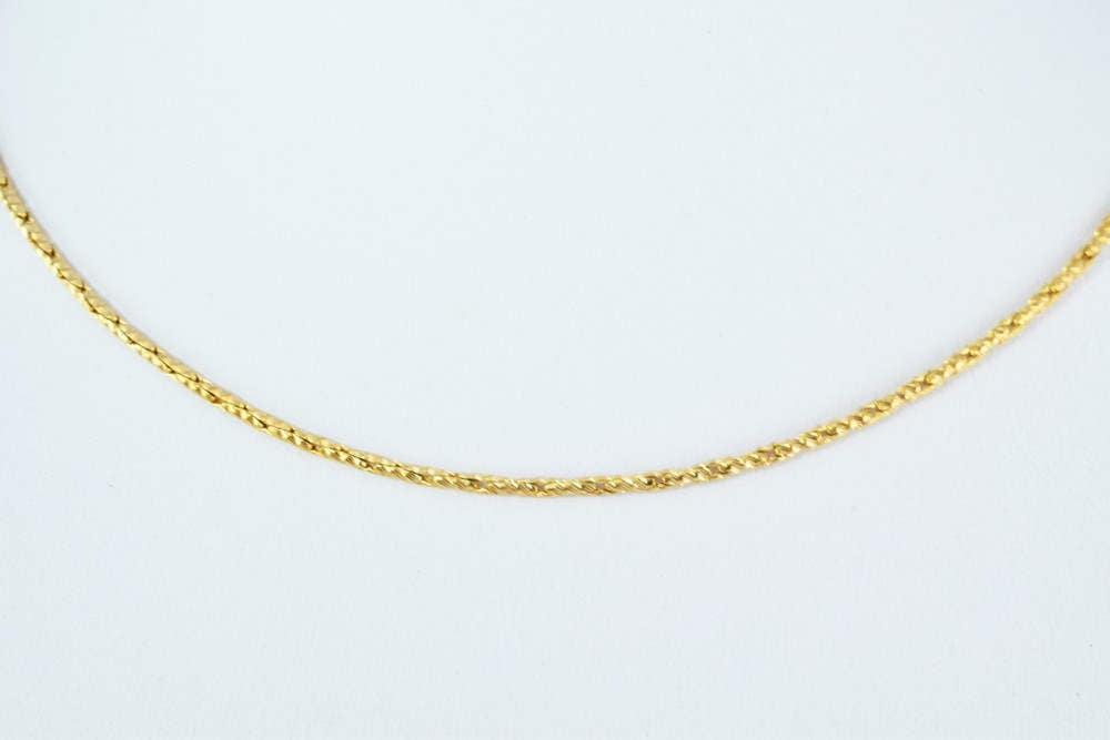 Pinky Gold Filled EP Crimpable Chain 18KT Size 17" Long 2mm Thickness, 18K Gold Filled Chain Findings, For Jewelry Making CG101